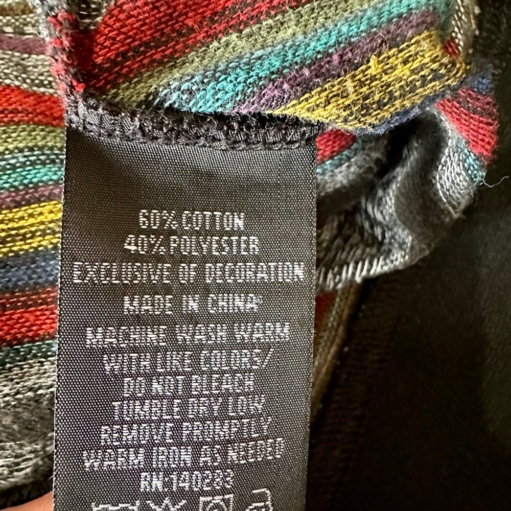 Beautiful Giant Multi Color Patterned Hoodie M/L - Picture 6 of 7